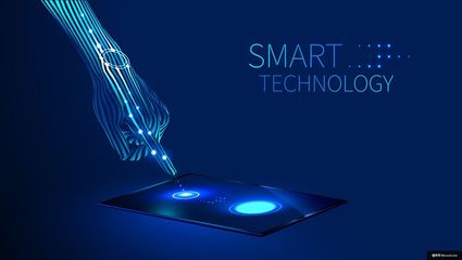 科技機械 科技機械手 機械手臂 科技 藍(lán)色 海報 智能科技廣告海報平面設(shè)計