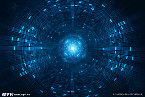 未來科技藍色方塊設計圖 數字時代的創新美學