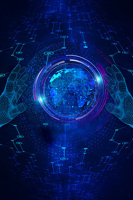 指尖科技 手觸球體背景圖中的未來感設(shè)計(jì)